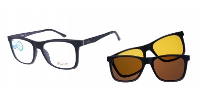 Rama ochelari 2 clip-on barbati Belutti BEP116 c3 + lentile CADOU !